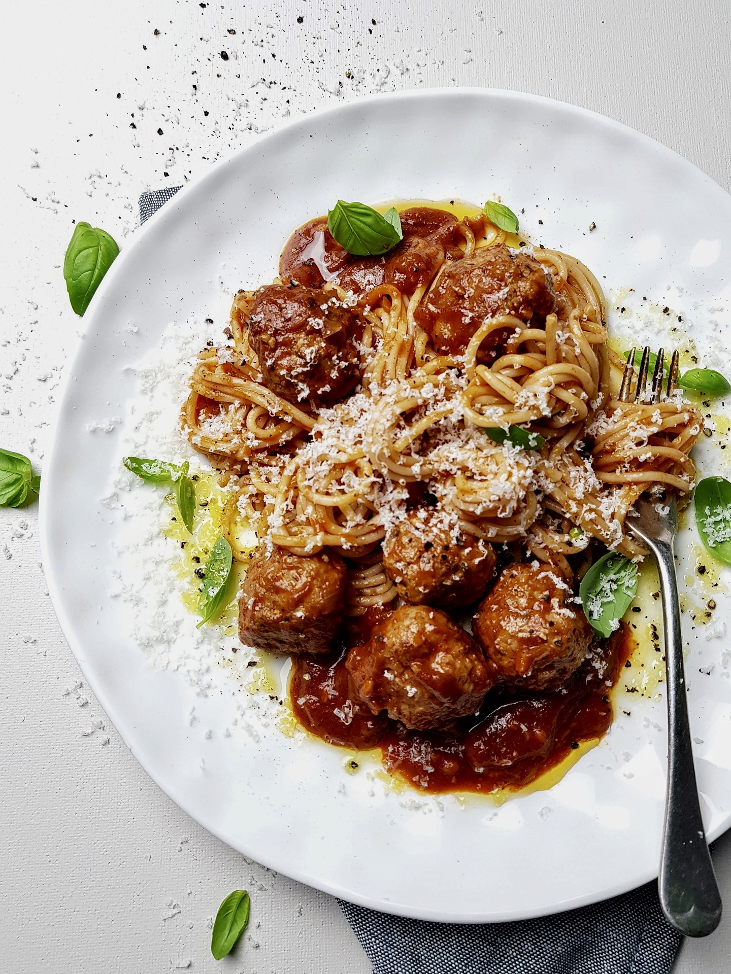 Spaghetti with meatballs